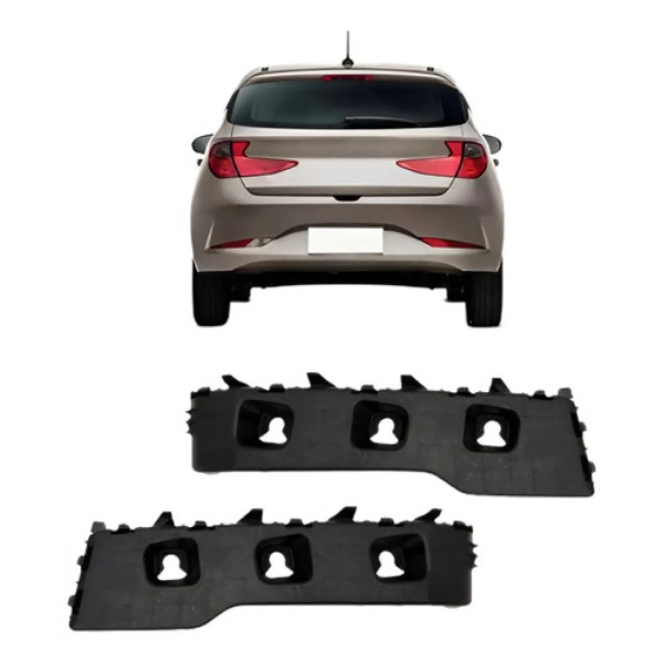 Par Guia Parachoque Traseiro Hb20 2022 A 2024 Hatch