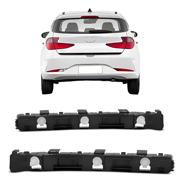 Par Guia Suporte Parachoque Hb20 2020 A 2023 Hatch Traseiro