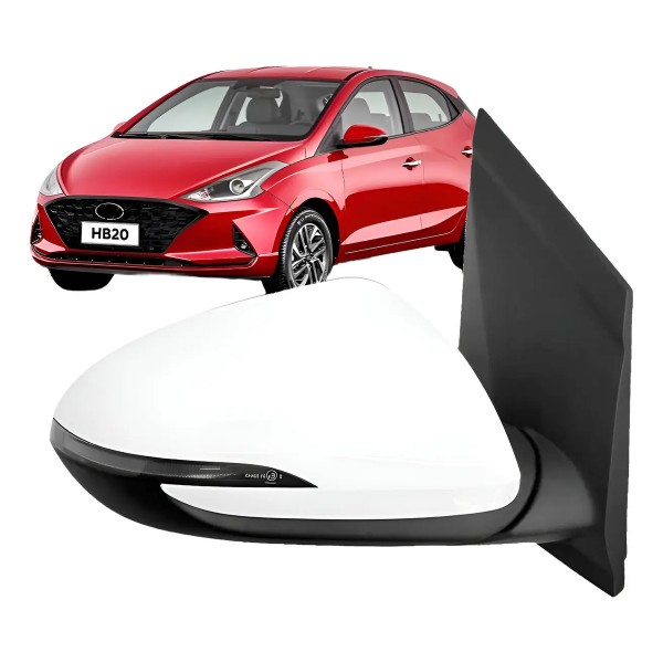Retrovisor Externo Hb20 2020 2021 22 2023 Eletrico Com Pisca