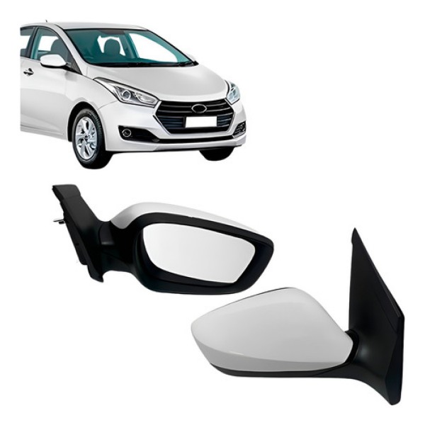 Retrovisor Externo Hb20 2012 A 2019 Branco Eletrico