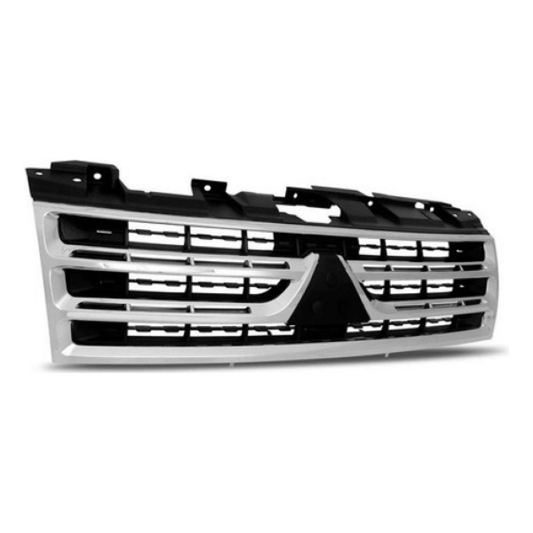 Grade Radiador Pajero Full 11 A 15 Preto E Cromado Preto