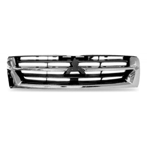 Tela Radiador Pajero Full 2001 2002 2003 Cromado Com Preto