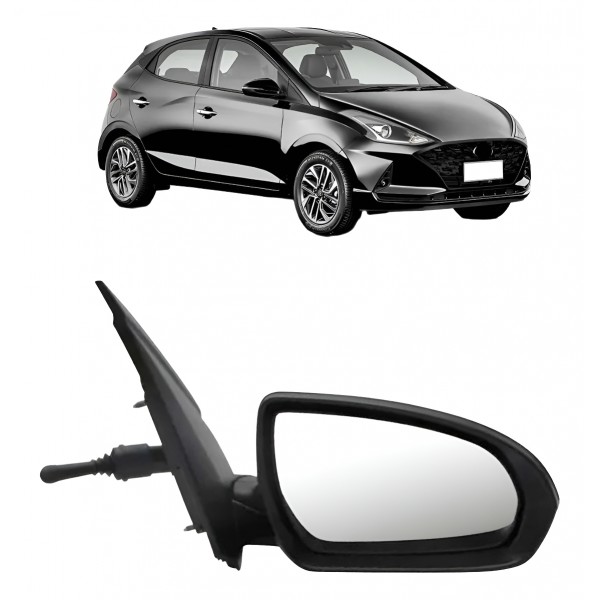 Retrovisor Hb20 2020 A 2024 C/ Controle Capa Texturizada