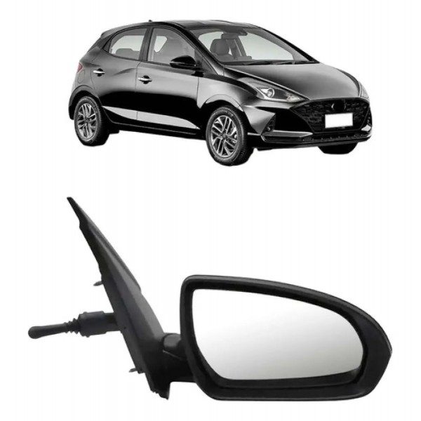 Retrovisor Hb20 2020 A 2024 C/ Controle Capa Texturizada