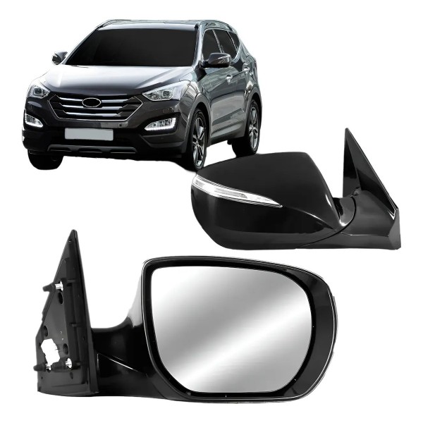 Retrovisor Santa Fe 2014 A 2019 Elétrico Retratil