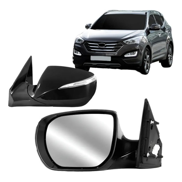 Retrovisor Santa Fe 2014 A 2019 Elétrico Retratil