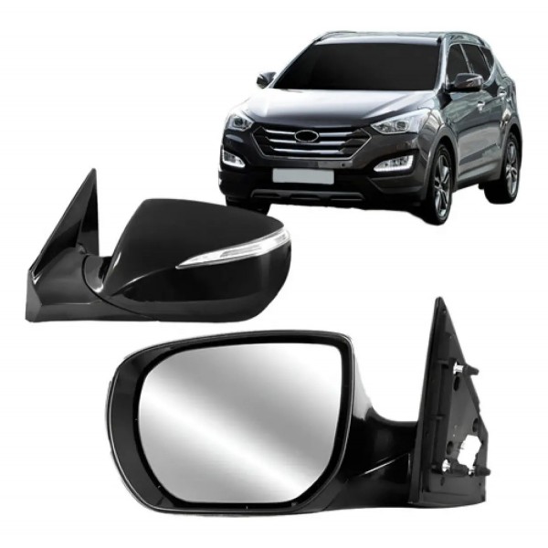 Retrovisor Santa Fe 2014 A 2019 Elétrico Retratil