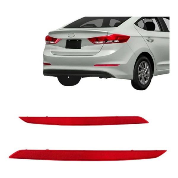 Refletor Parachoque Traseiro Elantra 2017 A 2018