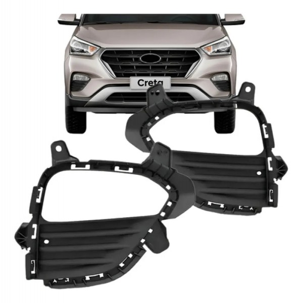 Grade Milha Auxiliar Hyundai Creta 2017 2018 2019 Com Furo