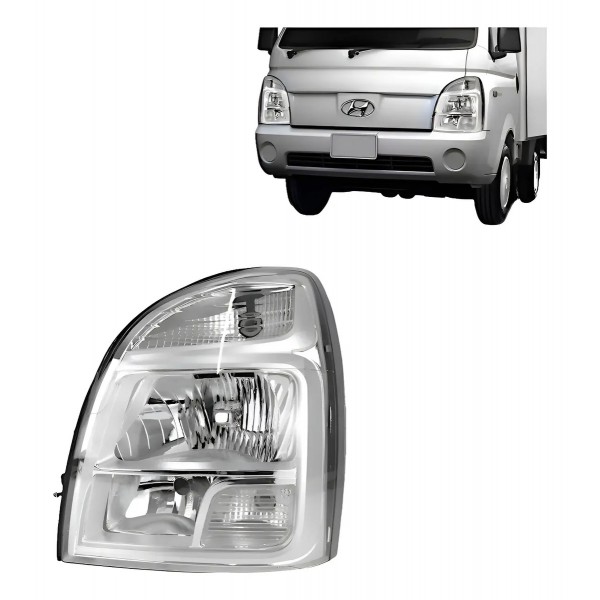 Farol Dianteiro Hr 2023 2024 2025 Máscara Cromado Esquerdo Esquerdo/motorista