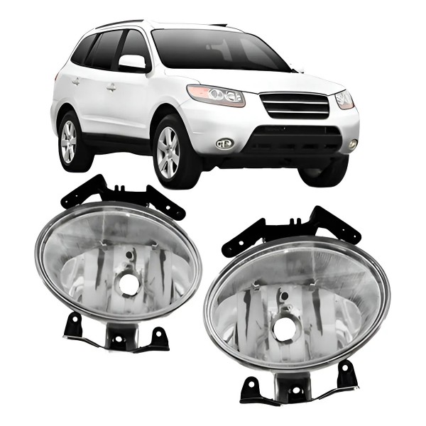 Par Farol Milha Auxiliar Hyundai Santa Fé 2007 2008 09 2010