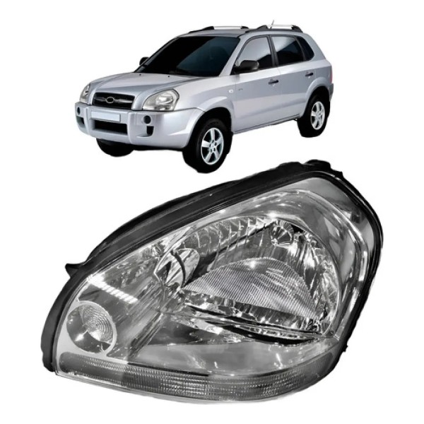 Farol Tucson 2005 A 2016 Cromado Pisca Cristal