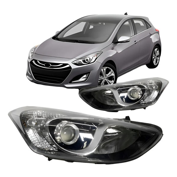 Par Farol I30 2013 A 2016 Eletrico C Motor S Entrada Xenom