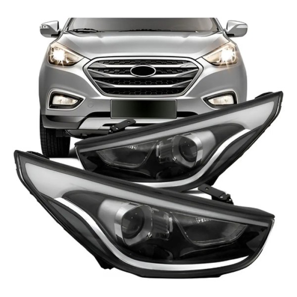 Par Farol Eletrico / Manual C/ Led Ix35 16 17 18 19 20 21 22
