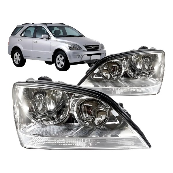 Par Farol Kia Sorento 2005 2006 2007 2008 2009 Cromado Depo Ambos Lados