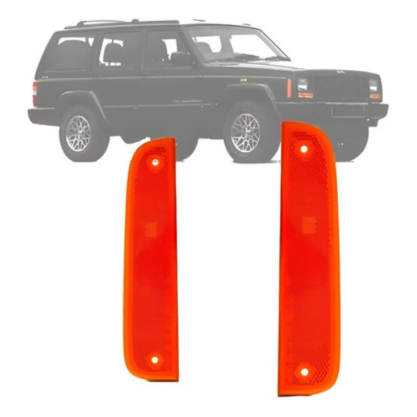 Par Pisca Lanterna Lateral Cherokee Sport 1997 Até 2002 Âmbar