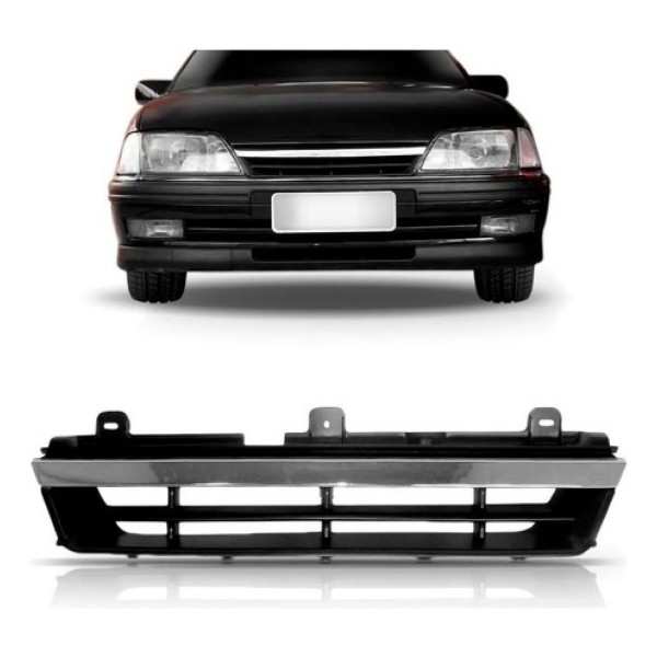 Grade Radiador Omega 1992 A 1998 Com Friso Cromado