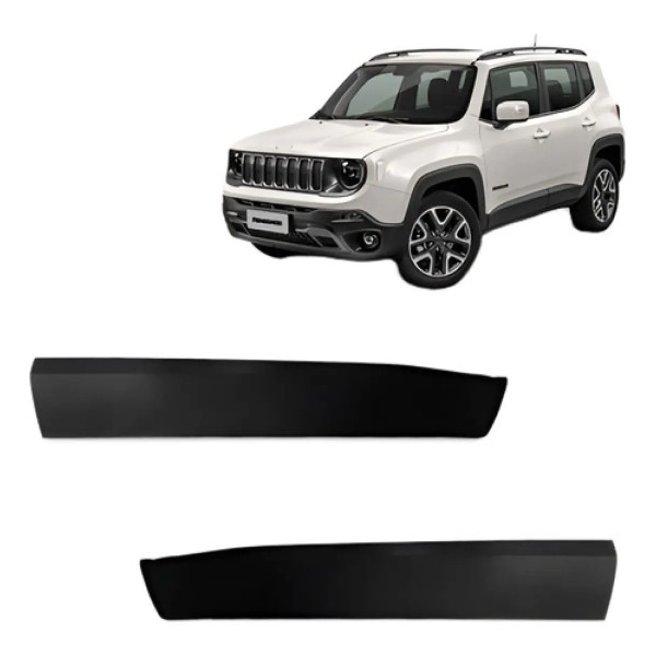Par Moldura Dianteira Jeep Renegade Sport Mt Flex 15 A 2018 Preto