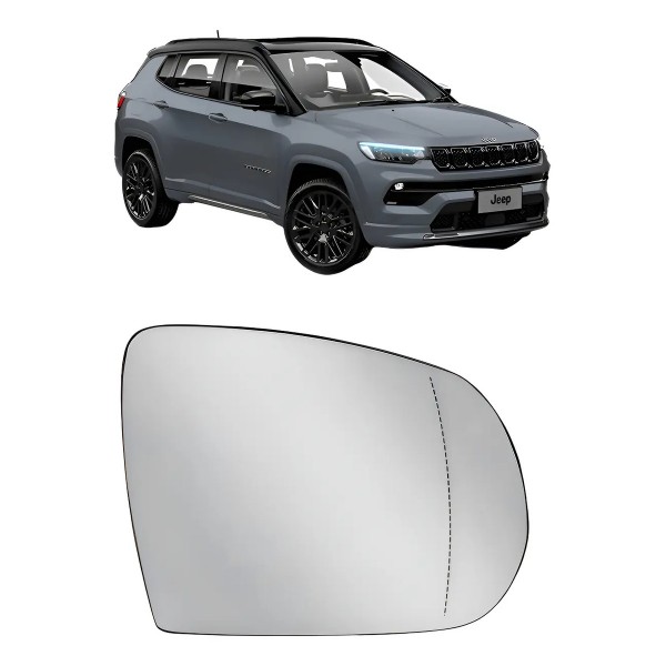 Lente Retrovisor Conjunto Compass 2017 A 2021 Direito
