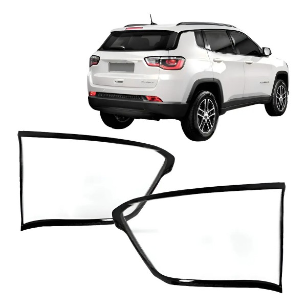 Par Lente Lanterna Traseira Compass S 4wd 2017 A 2021 Mala Cristal