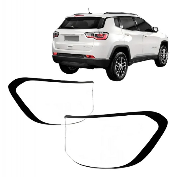 Par Lente Lanterna Traseira Compass Trailhawk 17 A 21 Canto Cristal
