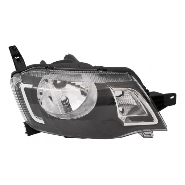 Farol Direito Manual Kwid 2017 A 2022 Mascara Negra C/ Friso Direito/passageiro