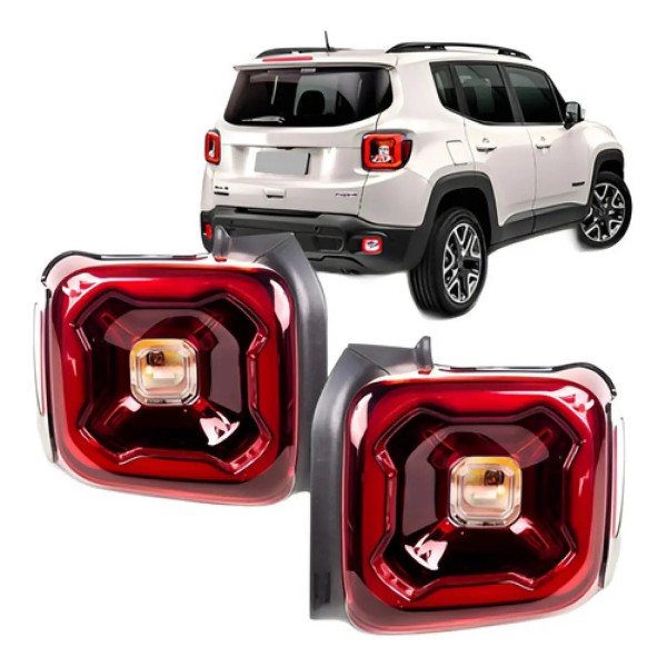 Par Lanterna Traseira Renegade Sport 2019 A 2021 Com Led