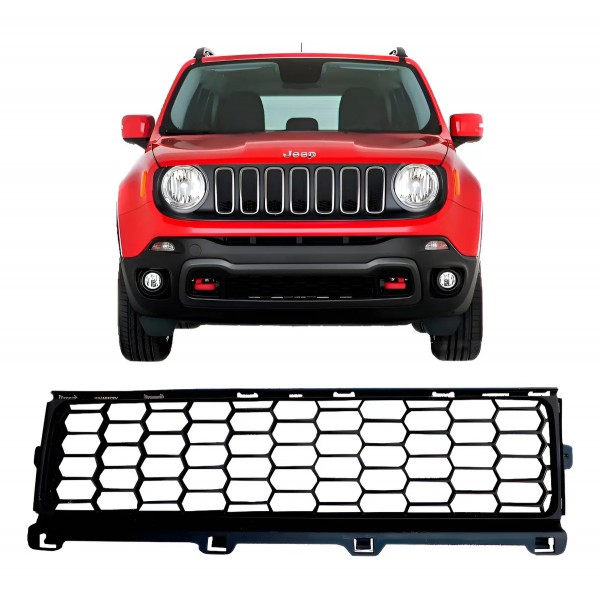 Grade Inferior Central Preta Jeep Renegade 2015 2016 2017 - Preto