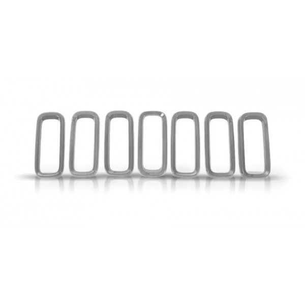 Friso Cromado Moldura Grade Jeep Renegade Frontal Cromado