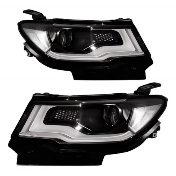 Par Farol Compass 17 A 21 Eletrico Com Motor Com Xenon E Led