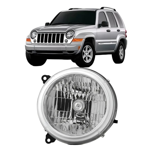 Farol Cherokee Sport 2002 2003 Cromado