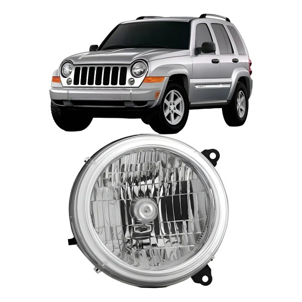 Farol Cherokee Sport 2002 2003 Cromado