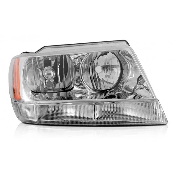 Par Farol Grand Cherokee 1999 A 2001 Cromado Ambos Lados