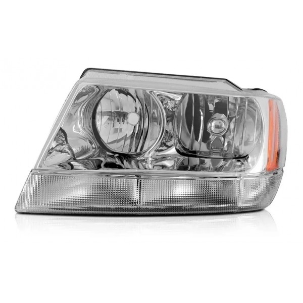 Par Farol Grand Cherokee 1999 A 2001 Cromado Ambos Lados