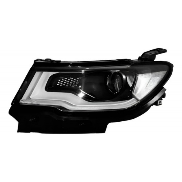 Farol Dianteiro Compass 2017 A 2018 Elétrico Led C/ Motor