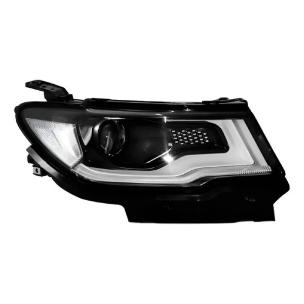 Farol Dianteiro Compass 2017 A 2018 Elétrico Led C/ Motor