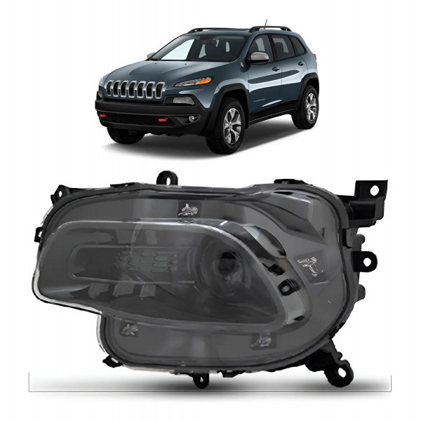 Farol Inferior Cherokee 2016 A 2018 Manual Preto