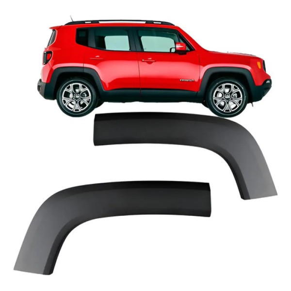 Alargador Aplique Moldura Paralama Jeep Renegade Traseiro Le