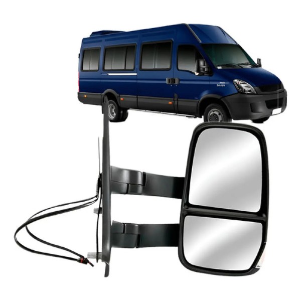 Retrovisor Eletrico Braço Longo Para Iveco Daily 08 Até 20
