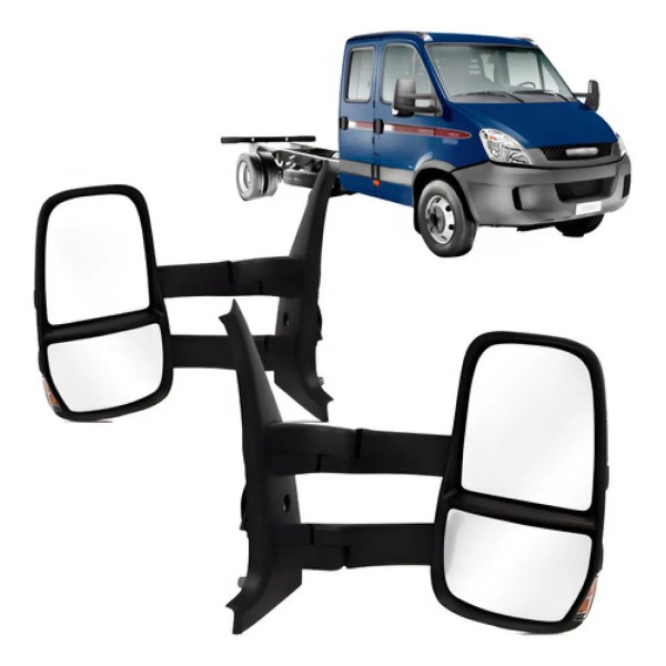 Par Retrovisor Para Iveco Daily 2008 A 2022 Elétrico Longo