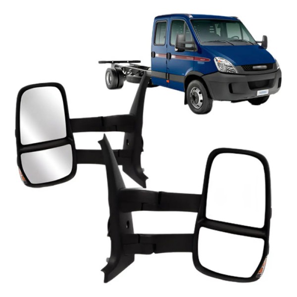 Par Retrovisor Daily 2008 A 2022 Elétrico Longo