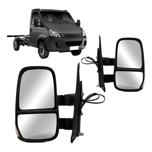 Par Retrovisor Para Iveco Daily 2008 A 2019 Com Pisca Curto