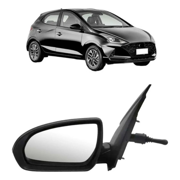 Retrovisor C/ Controle Capa Texturizada Hb20 2020 A 2022