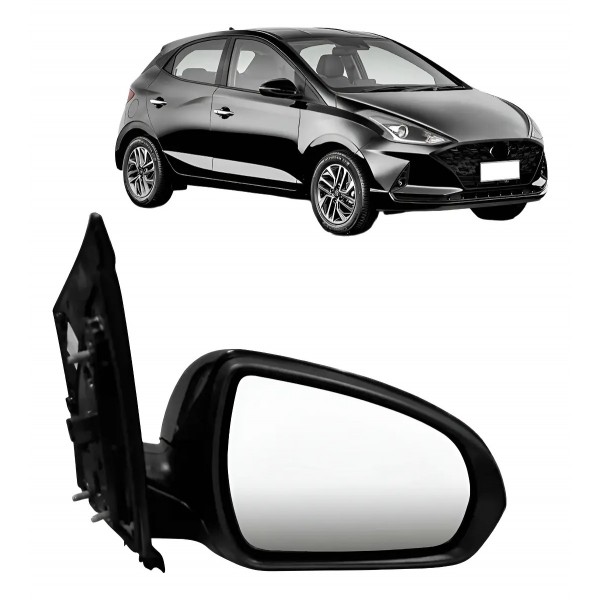 Retrovisor Elétrico C/ Pisca Capa Preta Hb20 2020 A 2022