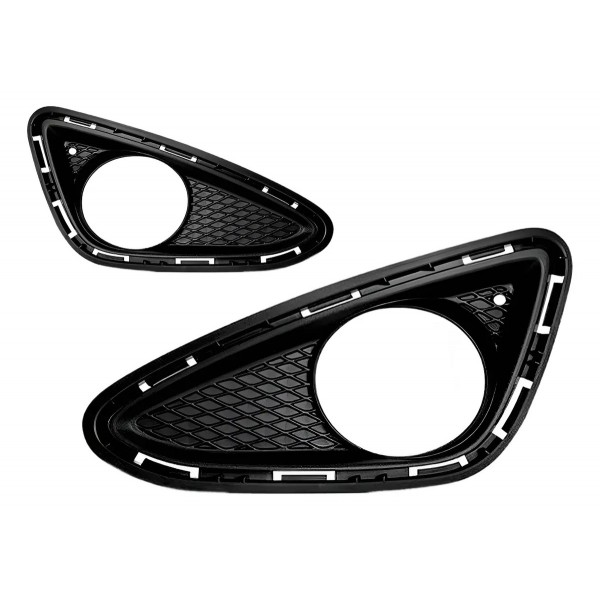 Par Moldura Farol Milha Hb20 2012 2013 2014 2015 Com Furo Preto Ambos Os Lados