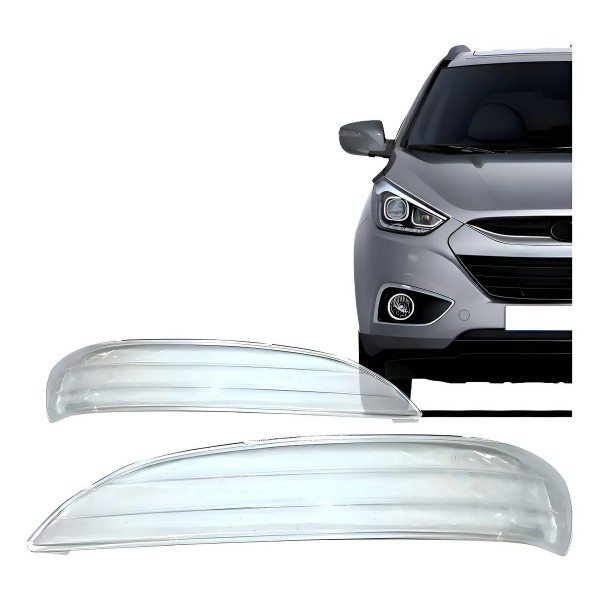Par Lente Pisca Retrovisor Ix35 2010 2011 2012 2013 Cristal Par