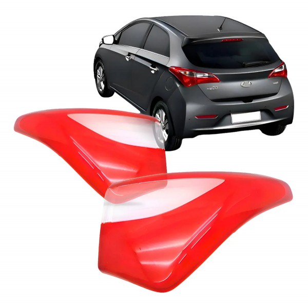 Par Lente Lanterna Para Hyundai Hb20 2012 Até 2015 Bicolor