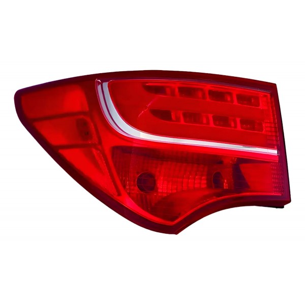 Par Lanterna Traseira Santa Fe 2014 2015 2016 Canto Com Led Ambos Lados Vermelho