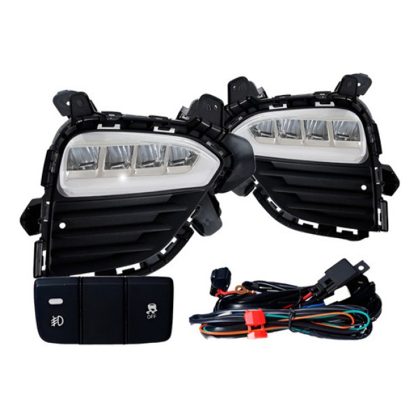 Kit Farol Milha Creta Attitude 2017 2018 2019 2020 Com Led