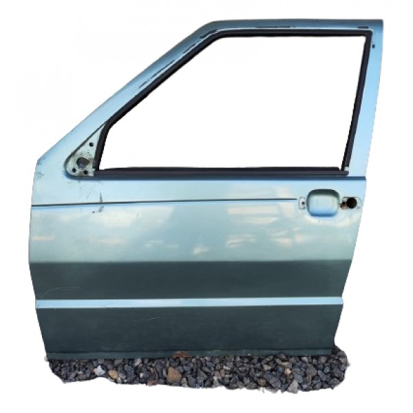 Porta Dianteira Esquerda Uno Antigo 1995 A 2000 Dianteira Esquerda Esverdeado